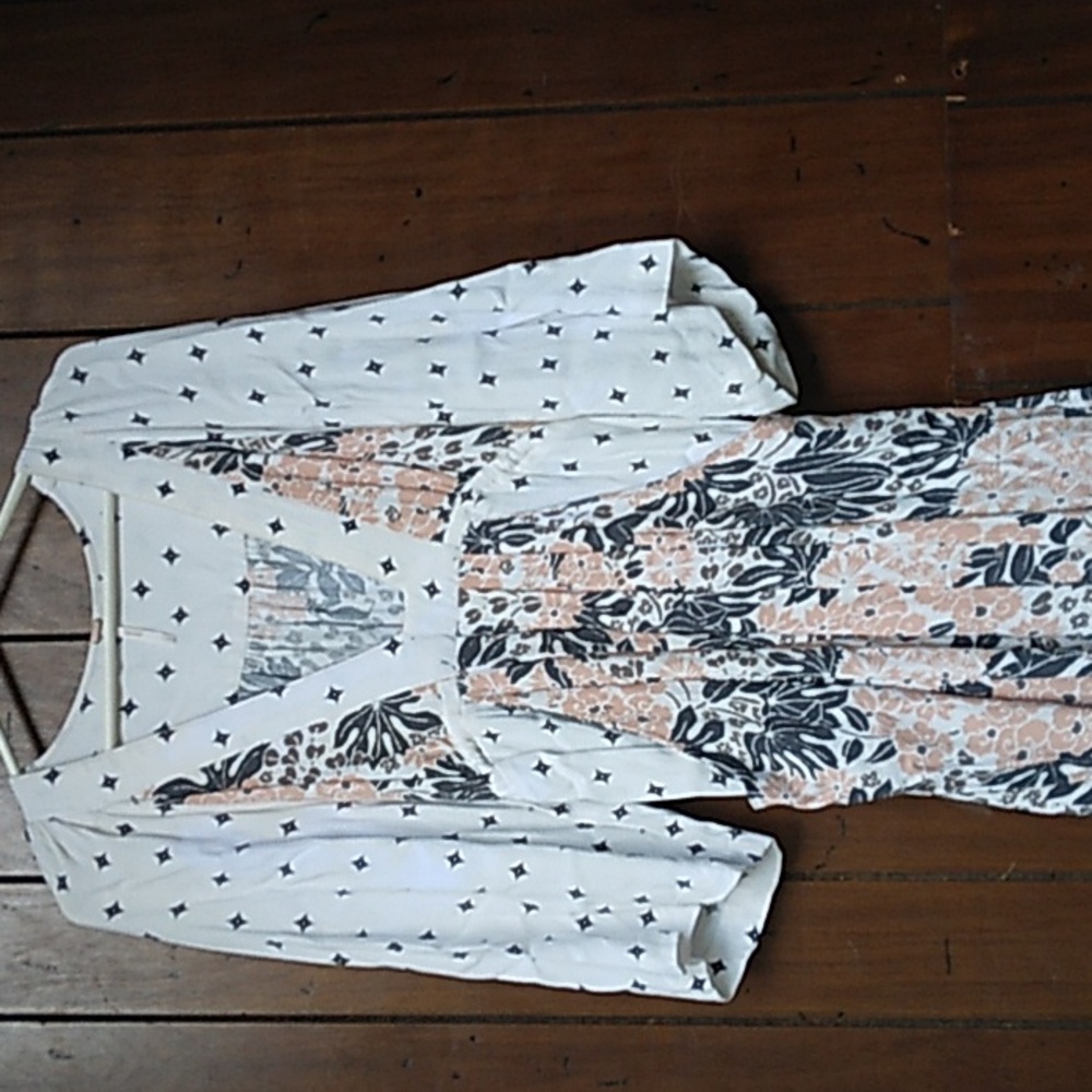Free People pink and grey blouse